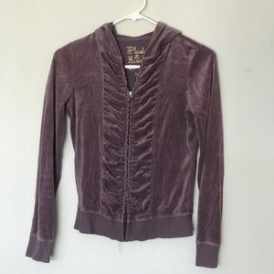 Plush & Lush boutique zip up hooded jacket